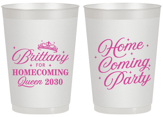 Personalized Homecoming 20 oz Frosted Cups - Hoco Queen Vote | 330022