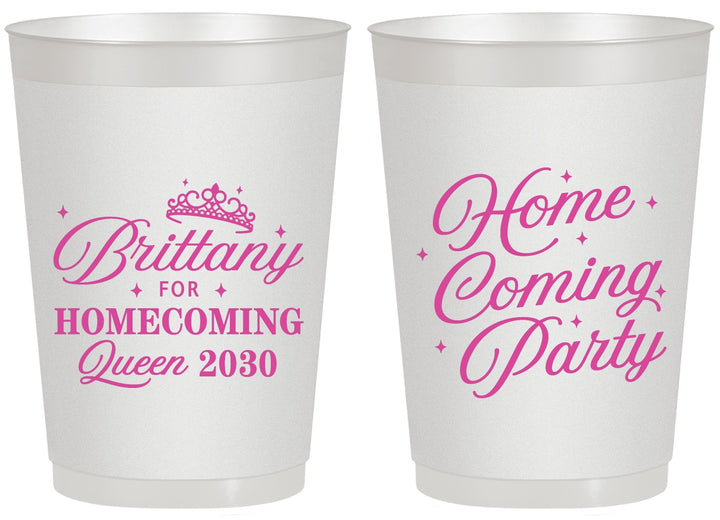 Personalized Homecoming 20 oz Frosted Cups - Hoco Queen Vote | 330022