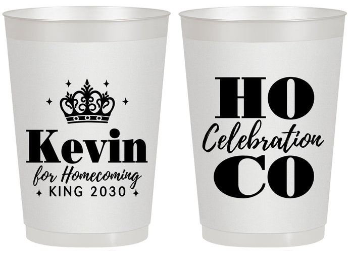 Personalized Homecoming 20 oz Frosted Cups - Hoco King Vote | 330023