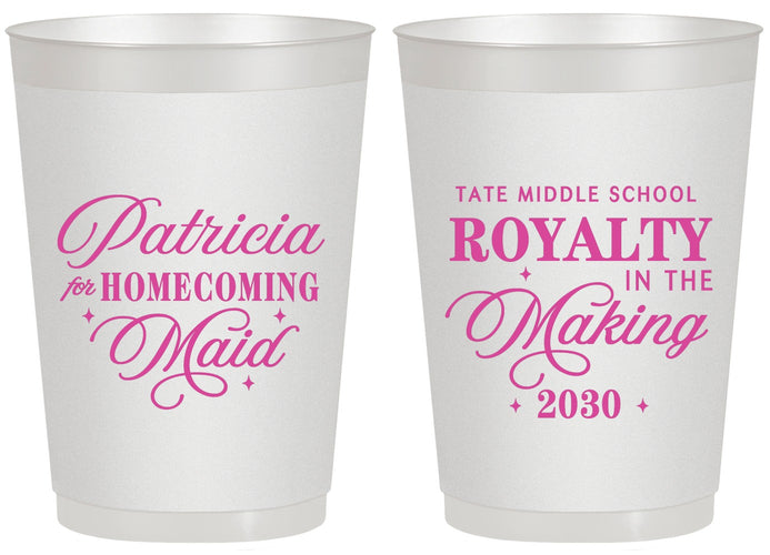 Personalized Homecoming 20 oz Frosted Cups - Hoco Maid Vote | 330028