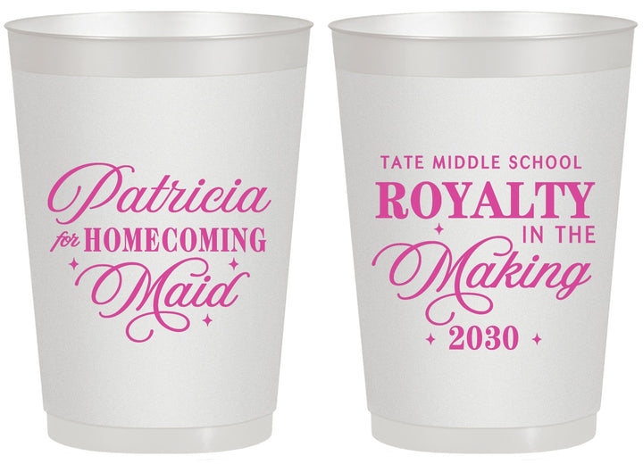 Personalized Homecoming 20 oz Frosted Cups - Hoco Maid Vote | 330028