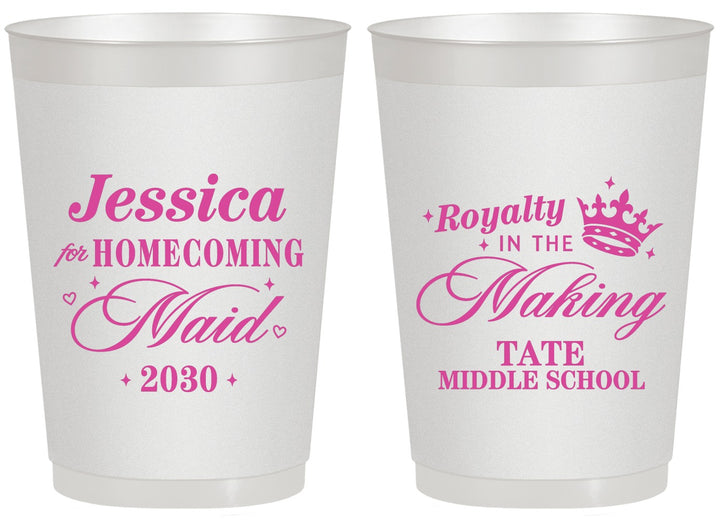 Personalized Homecoming 20 oz Frosted Cups - Hoco Maid Vote | 330029