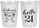 Personalized 21st Birthday 20 oz Frosted Cups - Hello Twenty One | 340011