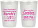 Personalized 21st Birthday 20 oz Frosted Cups - Candles Cake Drunk | 340017