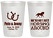 Personalized Wedding 20 oz Frosted Cups - Horseshoe | 341