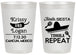 Personalized Wedding 20 oz Frosted Cups - Fiesta Siesta Tequila Repeat | 344