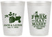 Personalized Wedding 20 oz Frosted Cups - Left The Farm Tractor | 347