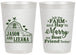 Personalized Wedding 20 oz Frosted Cups - Left The Farm Tractor | 352