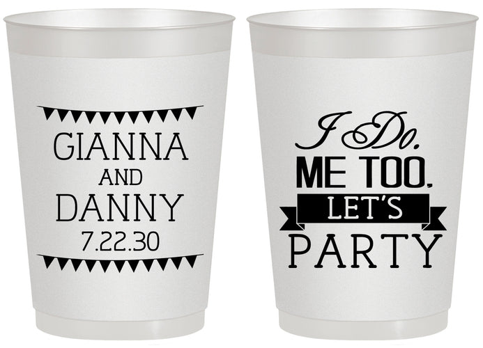 Personalized Wedding 20 oz Frosted Cups - I Do Me Too | 363