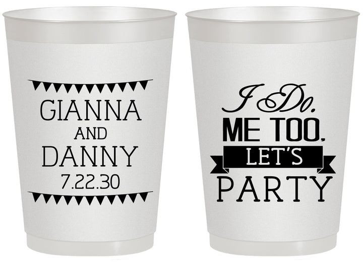 Personalized Wedding 20 oz Frosted Cups - I Do Me Too | 363
