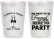 Personalized Wedding 20 oz Frosted Cups - Formal Here To Party | 366