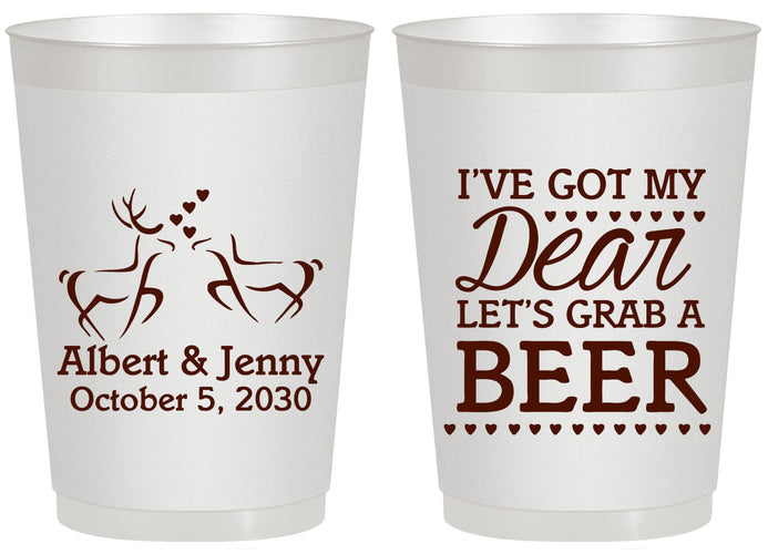Personalized Wedding 20 oz Frosted Cups - Dear Beer | 372