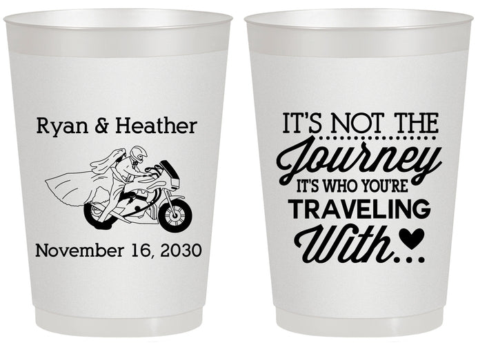 Personalized Wedding 20 oz Frosted Cups - Journey Traveling With | 385