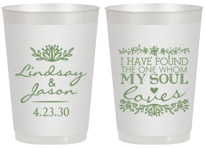 Personalized Wedding 20 oz Frosted Cups - Found My Soul | 390