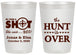 Personalized Wedding 20 oz Frosted Cups - The Hunt Is Over | 400