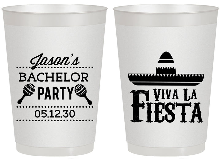 Personalized Bachelor Party 20 oz Frosted Cups - Viva La Fiesta Mexican | 40001
