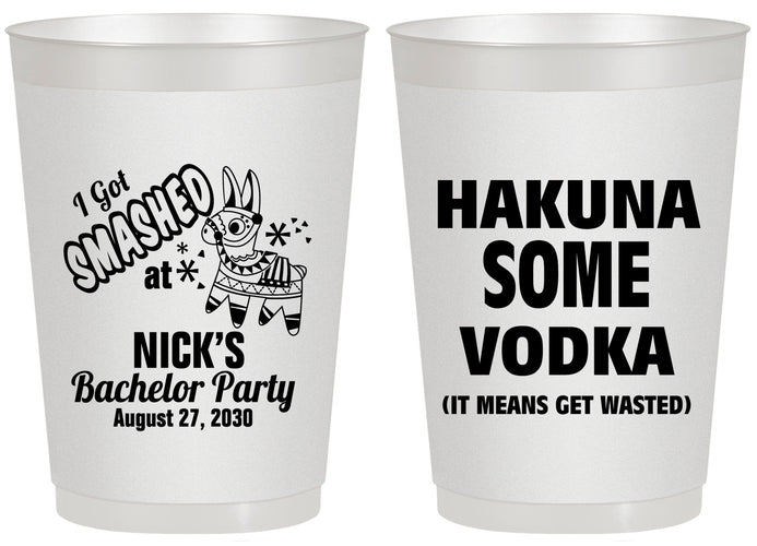 Personalized Bachelor Party 20 oz Frosted Cups - Fiesta Mexican | 40004