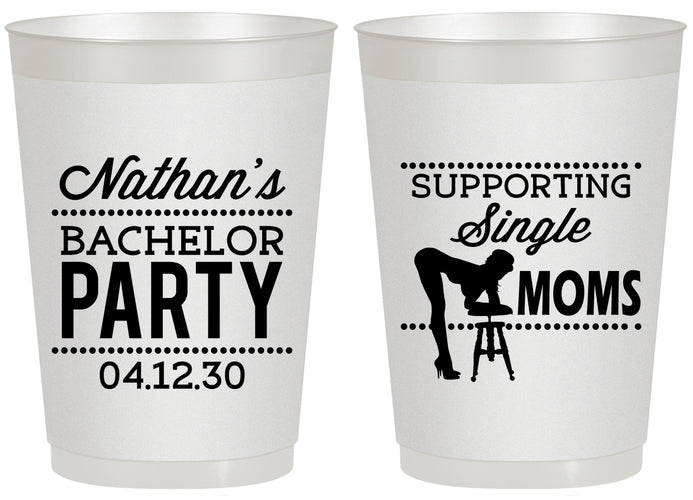 Personalized Bachelor Party 20 oz Frosted Cups - Strip Club | 40006