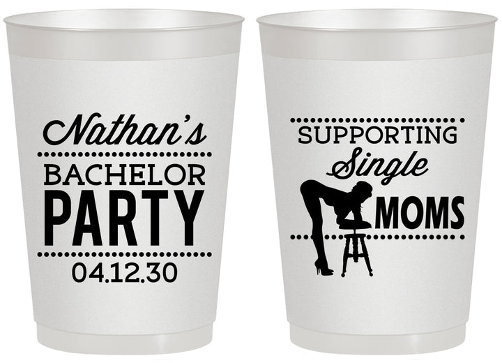 Personalized Bachelor Party 20 oz Frosted Cups - Strip Club | 40006