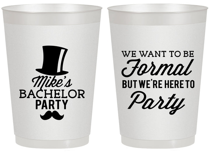 Personalized Bachelor Party 20 oz Frosted Cups - Formal | 40007