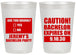 Personalized Bachelor Party 20 oz Frosted Cups - Caution Expires On | 40012