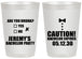 Personalized Bachelor Party 20 oz Frosted Cups - Caution Expires On | 40013
