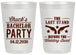 Personalized Bachelor Party 20 oz Frosted Cups - Last Stand Wedding Bands | 40015