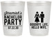 Personalized Bachelor Party 20 oz Frosted Cups - Goodbye Life Hello Wife | 40019