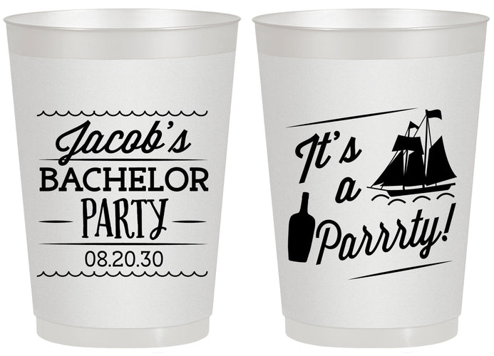 Personalized Bachelor Party 20 oz Frosted Cups - Boat | 40023