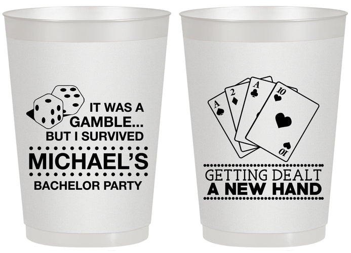 Personalized Bachelor Party 20 oz Frosted Cups - Las Vegas | 40025