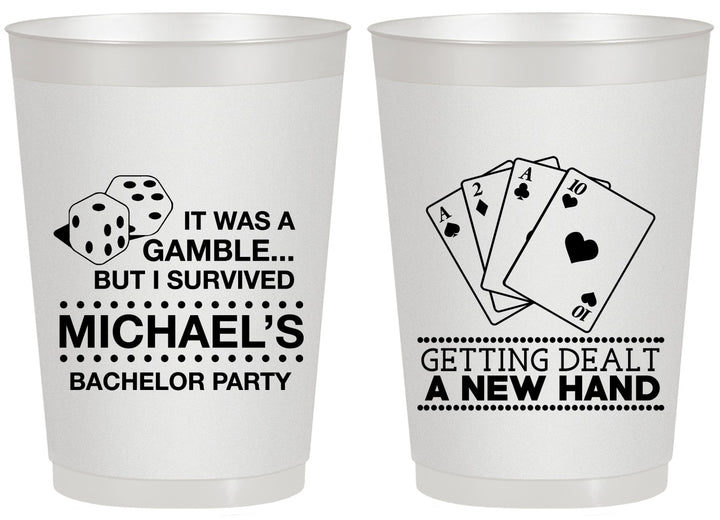 Personalized Bachelor Party 20 oz Frosted Cups - Las Vegas | 40025