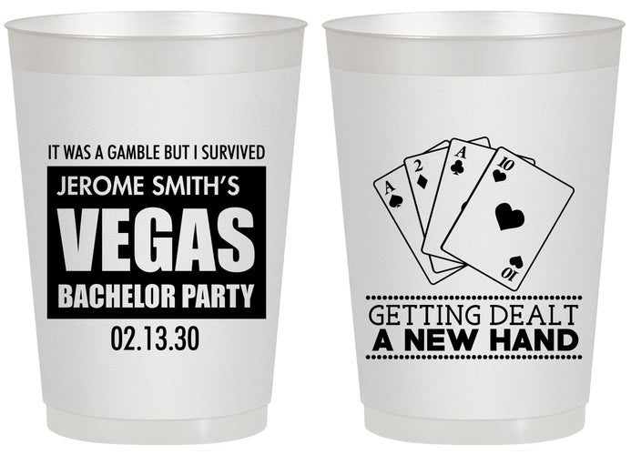 Personalized Bachelor Party 20 oz Frosted Cups - Las Vegas | 40026