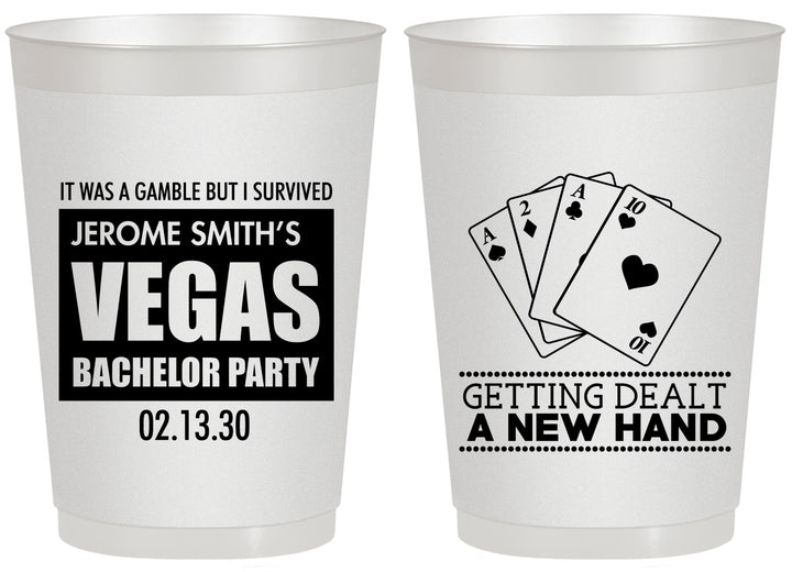 Personalized Bachelor Party 20 oz Frosted Cups - Las Vegas | 40026