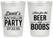 Personalized Bachelor Party 20 oz Frosted Cups - Beer And Boobs | 40027