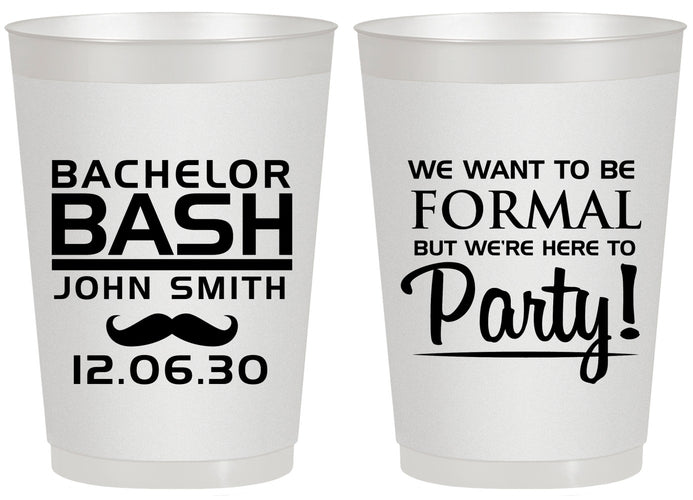 Personalized Bachelor Party 20 oz Frosted Cups - Formal | 40030