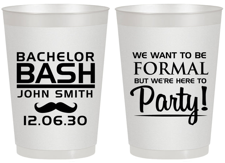 Personalized Bachelor Party 20 oz Frosted Cups - Formal | 40030