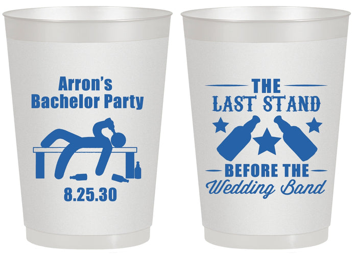 Personalized Bachelor Party 20 oz Frosted Cups - The Last Stand | 40035