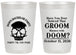 Personalized Bachelor Party 20 oz Frosted Cups - Groom Doom Skull | 40041