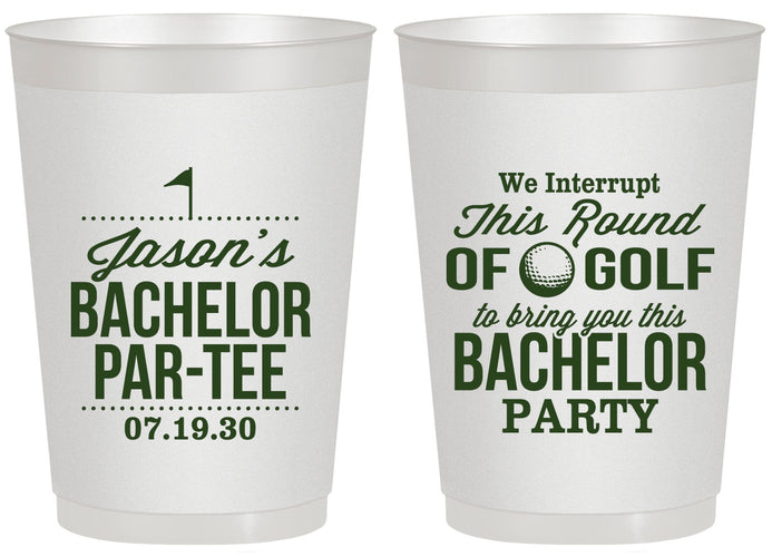 Personalized Bachelor Party 20 oz Frosted Cups - Golf | 40052
