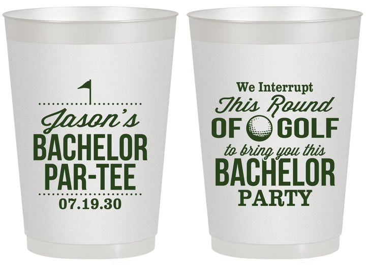Personalized Bachelor Party 20 oz Frosted Cups - Golf | 40052
