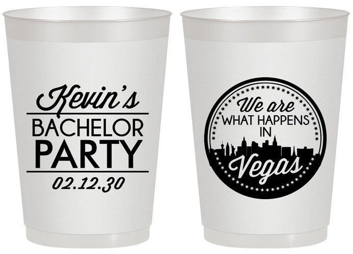 Personalized Bachelor Party 20 oz Frosted Cups - Last Vegas | 40060