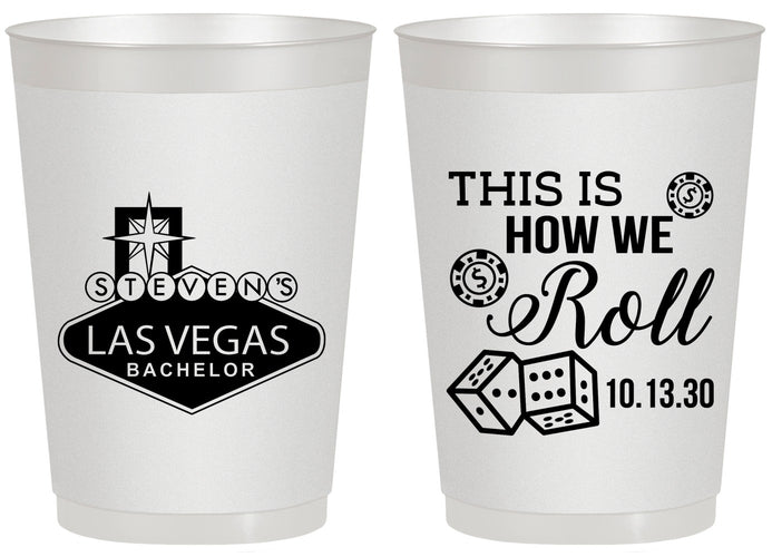 Personalized Bachelor Party 20 oz Frosted Cups - Last Vegas | 40061