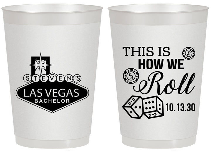 Personalized Bachelor Party 20 oz Frosted Cups - Last Vegas | 40061