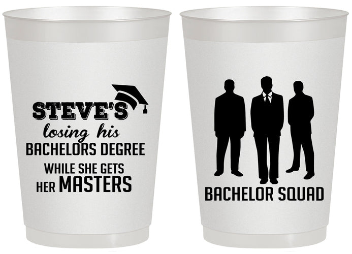 Personalized Bachelor Party 20 oz Frosted Cups - Squad | 40068