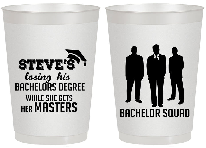 Personalized Bachelor Party 20 oz Frosted Cups - Squad | 40068