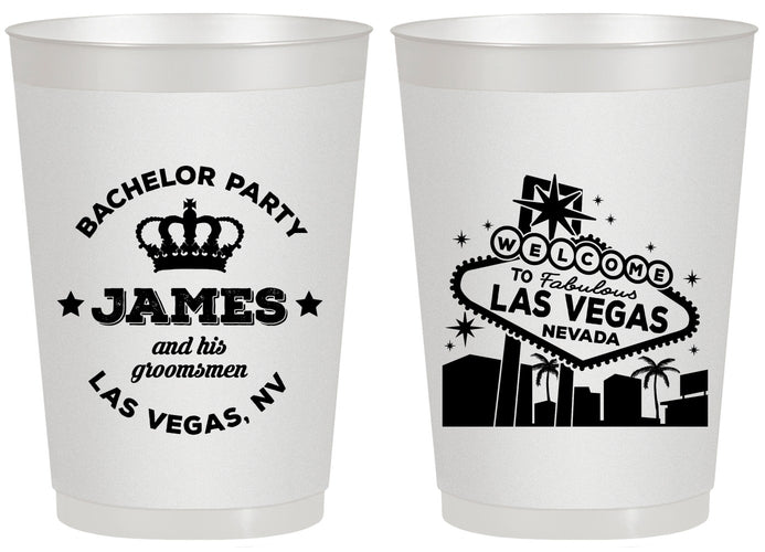 Personalized Bachelor Party 20 oz Frosted Cups - Las Vegas | 40069
