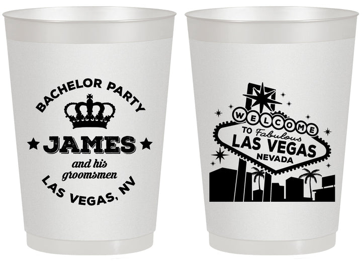 Personalized Bachelor Party 20 oz Frosted Cups - Las Vegas | 40069