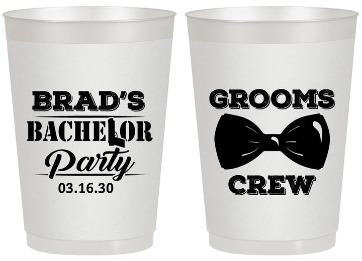 Personalized Bachelor Party 20 oz Frosted Cups - Grooms Crew | 40070