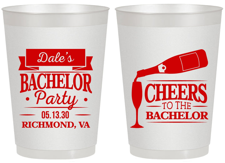Personalized Bachelor Party 20 oz Frosted Cups - Cheers | 40072