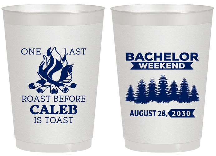 Personalized Bachelor Party 20 oz Frosted Cups - Camping | 40079